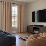 French Beige Velvet Curtains