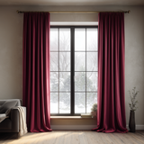 Mulberry Red Flame Retardant Velvet Curtains