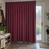 84 Inch Long Mulberry Red Velvet Curtains