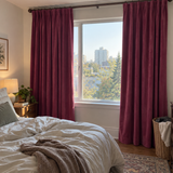 84 Inch Long Mulberry Red Velvet Curtains