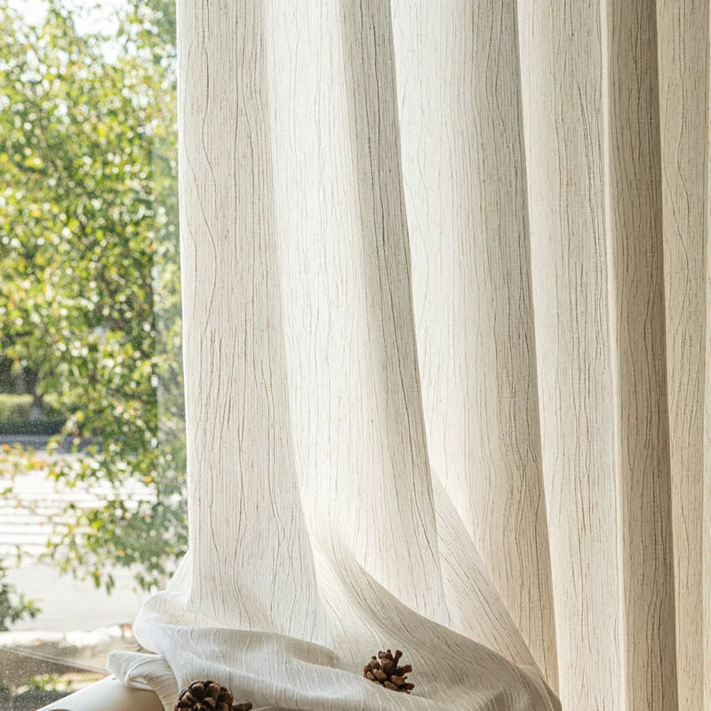Wabi-Sabi Textured Sheer Curtain