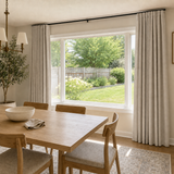 63 Inch Cream Double-Sided Cotton Blend Blackout Curtains