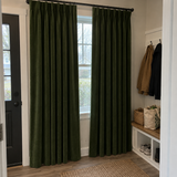 Olive Green Blackout Velvet Curtains
