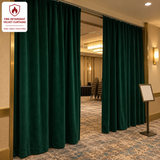 Emerald Green Flame Retardant Velvet Curtains