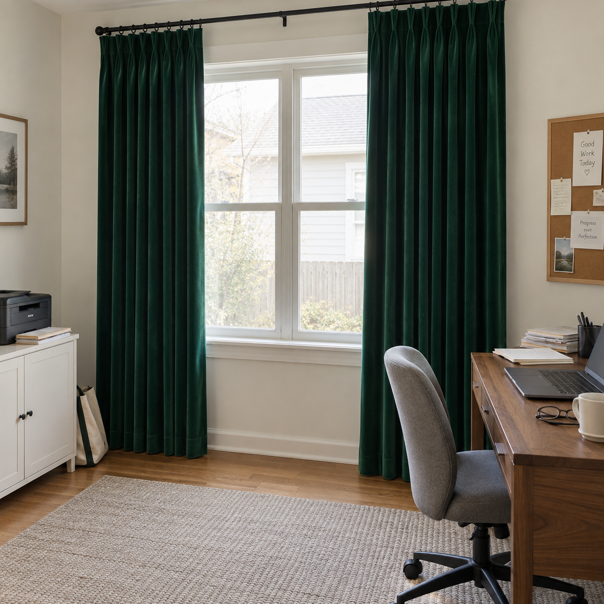 108 Inch Long Peacock Green 5018 Velvet Curtains