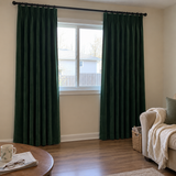 108 Inch Long Peacock Green 5018 Velvet Curtains