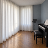 Pearly Waffle-Weave Heat-Reflective Sheer Curtain