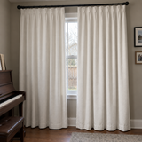 63 Inch Long Coconut White Velvet Curtains