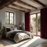 Bordeaux Red Velvet Curtain