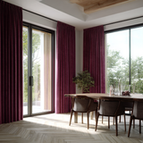 Mulberry Red Blackout Velvet Curtains