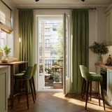 Avocado Green Velvet Curtain