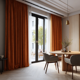 Deep Scarlet Velvet Pinch Pleat Curtains