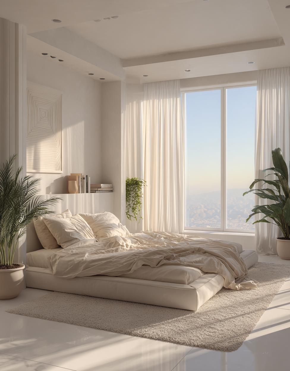 Illusion Beige Sheer Curtain