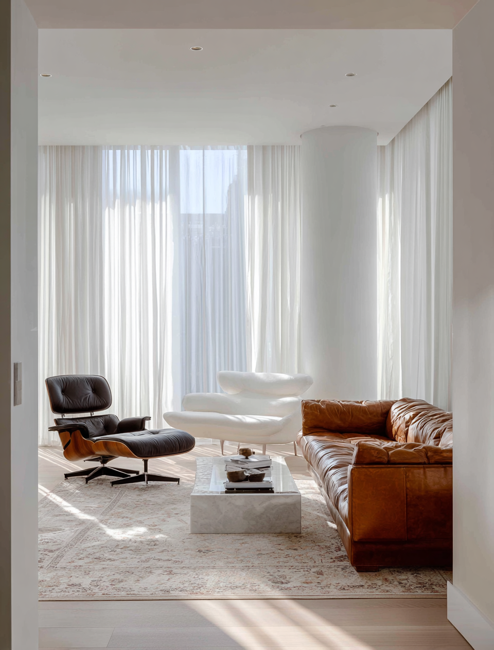 Illusion White Sheer Curtain