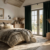 Jade Green Velvet Curtain