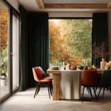 Jade Green Velvet Curtain