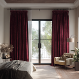 Burgundy Red Velvet Curtain