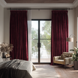 Burgundy Red Flame Retardant Velvet Curtains