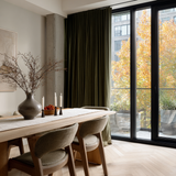 Olive Green Flame Retardant Velvet Curtains