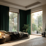 Peacock Green 5018 Velvet Curtain