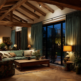 Peacock Green F9 Velvet Curtain