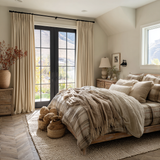 Vanilla Beige Flame Retardant Velvet Curtains