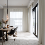 Coconut White Flame Retardant Velvet Curtains