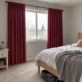 90 Inch Long Rose Red Velvet Curtains