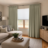 63 Inch Sage Mist Double-Sided Cotton Blend Blackout Curtains