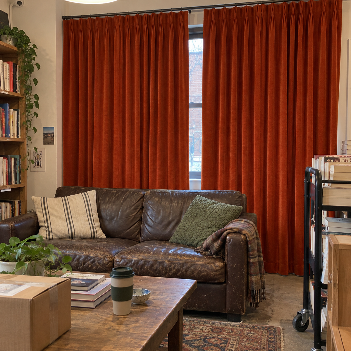 90 Inch Long Deep Scarlet Velvet Curtains