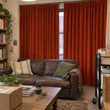 90 Inch Long Deep Scarlet Velvet Curtains