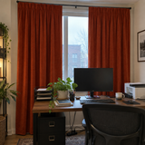 90 Inch Long Deep Scarlet Velvet Curtains
