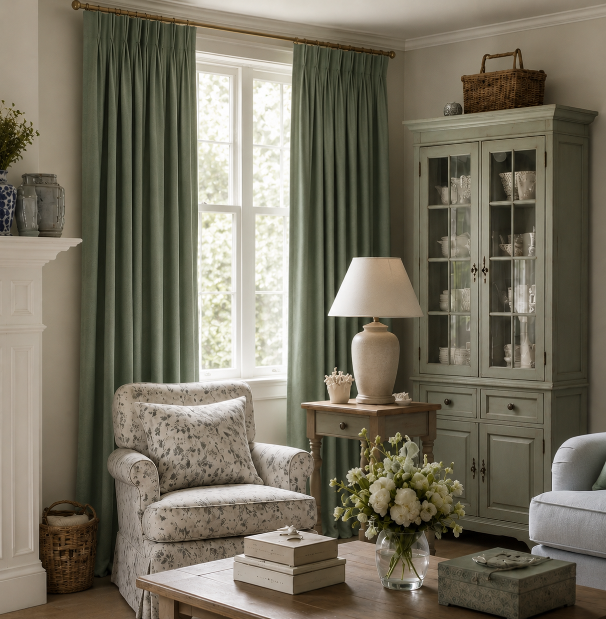 Sage Green Blackout Velvet Curtains
