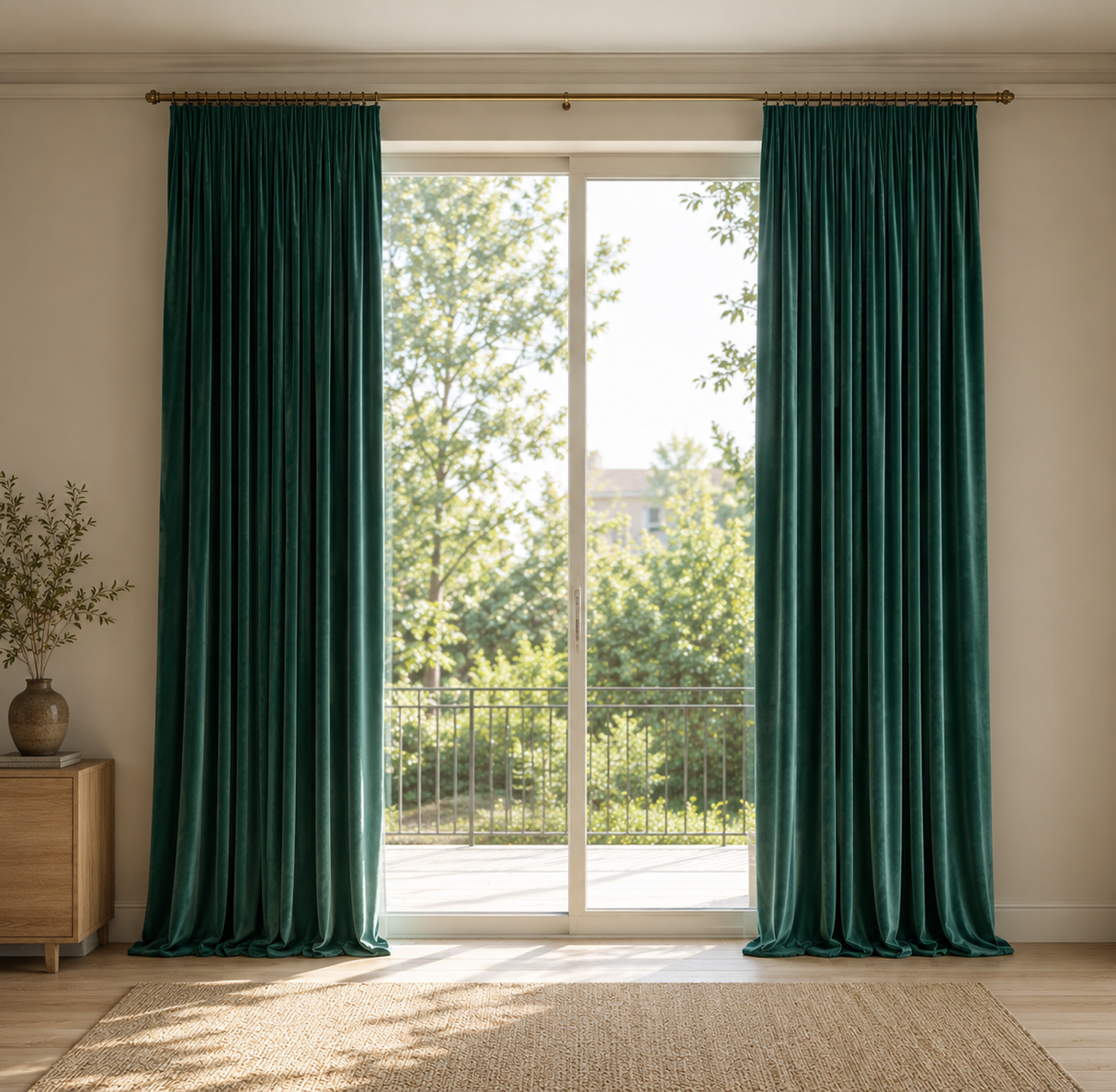 Teal Velvet Curtains