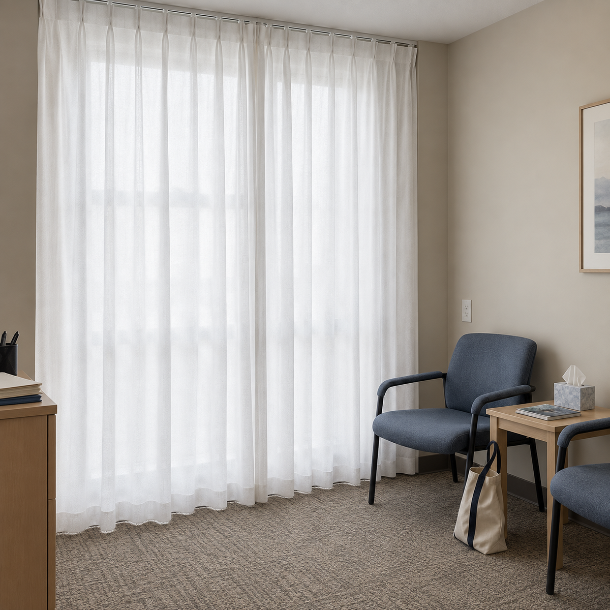 Mirage Herringbone Privacy Sheer Curtain