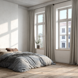 Silver Mist Cotton-Linen Curtain