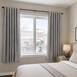 63 Inch Long Mint Gray Linen Curtains