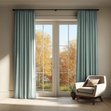 Sky Blue Cotton-linen Curtain