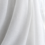 Avery White Textured Gauze Custom Sheer Curtain