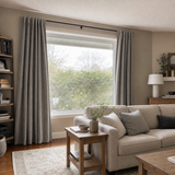 63 Inch Stone Gray Linen Blackout Curtains