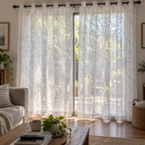 Moonshadow Botanical Heat-Reflective Sheer Curtain