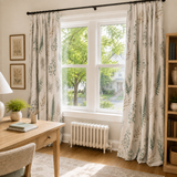 Botanical Herb Garden Pinch Pleat Curtains