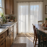 Pearly Waffle-Weave Heat-Reflective Sheer Curtain