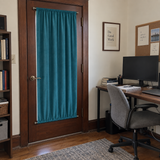 Teal Velvet Door Curtain