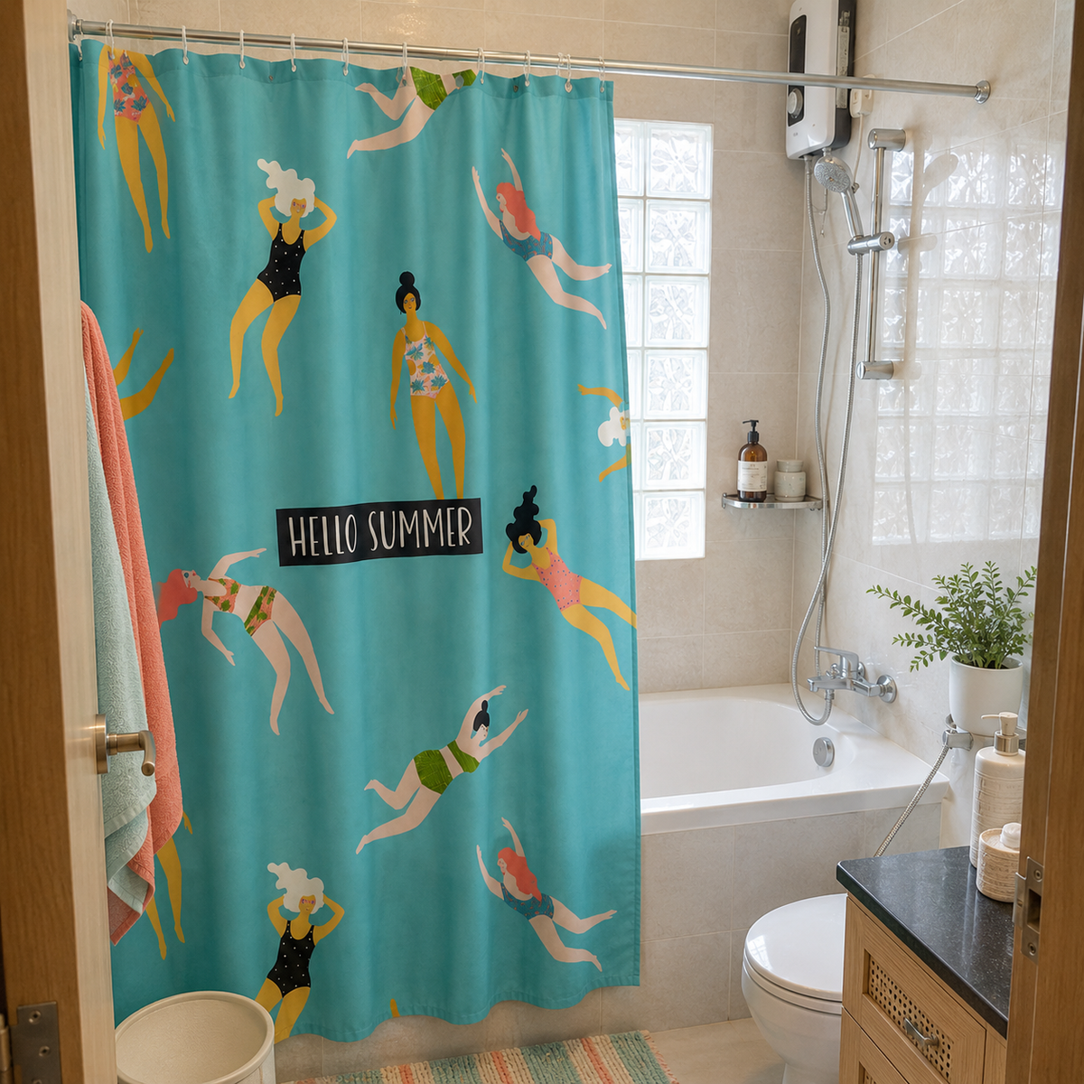 Pool Party Shower Curtain