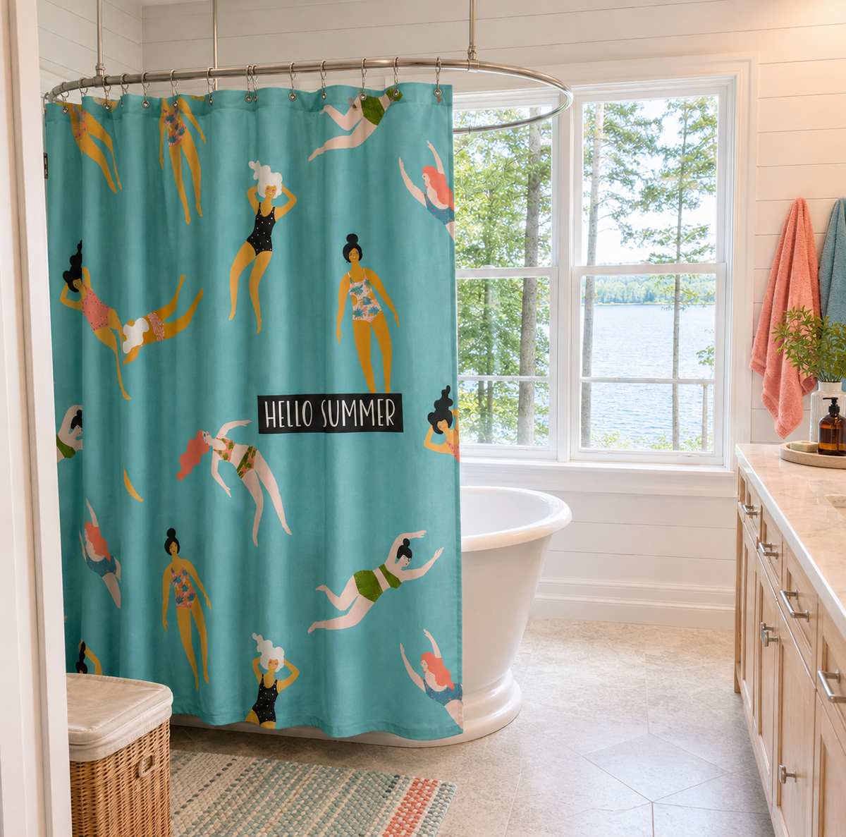 Pool Party Shower Curtain