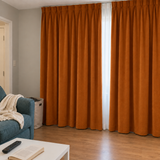 Burnt Sienna Velvet Curtains