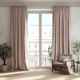 Warm Rose Cotton-Linen Curtain