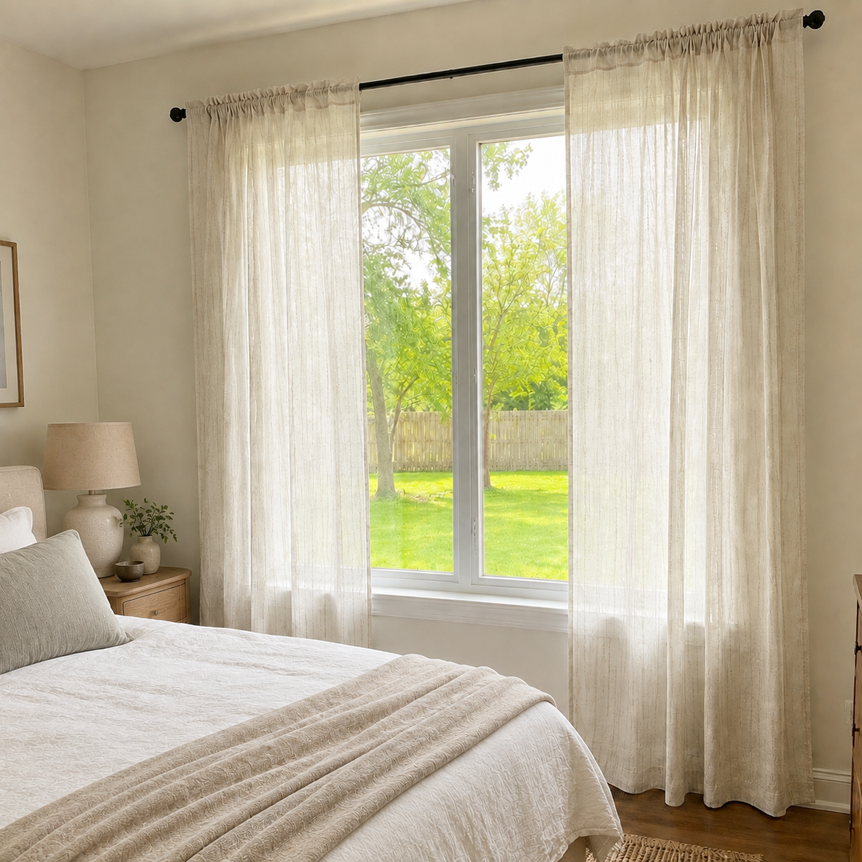 Wabi-Sabi Textured Sheer Curtain