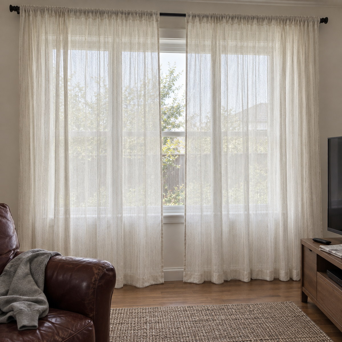 Wabi-Sabi Textured Sheer Curtain